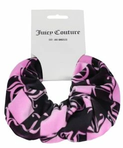 JUICY COUTURE ORCHID PINK CHECK VELOUR SCRUNCHIE