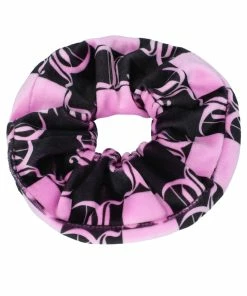 JUICY COUTURE ORCHID PINK CHECK VELOUR SCRUNCHIE