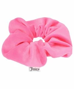 JUICY COUTURE FLURO PINK VELOUR SCRUNCHIE SPRING SUMMER '22 COLLECTION