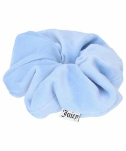 JUICY COUTURE POWDER BLUE VELOUR SCRUNCHIE