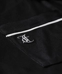 JUICY COUTURE TOPS BLACK VELVET PYJAMA SHIRT