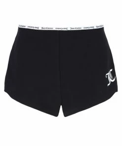 JUICY COUTURE BLACK ELASTIC TRIM SHORTS