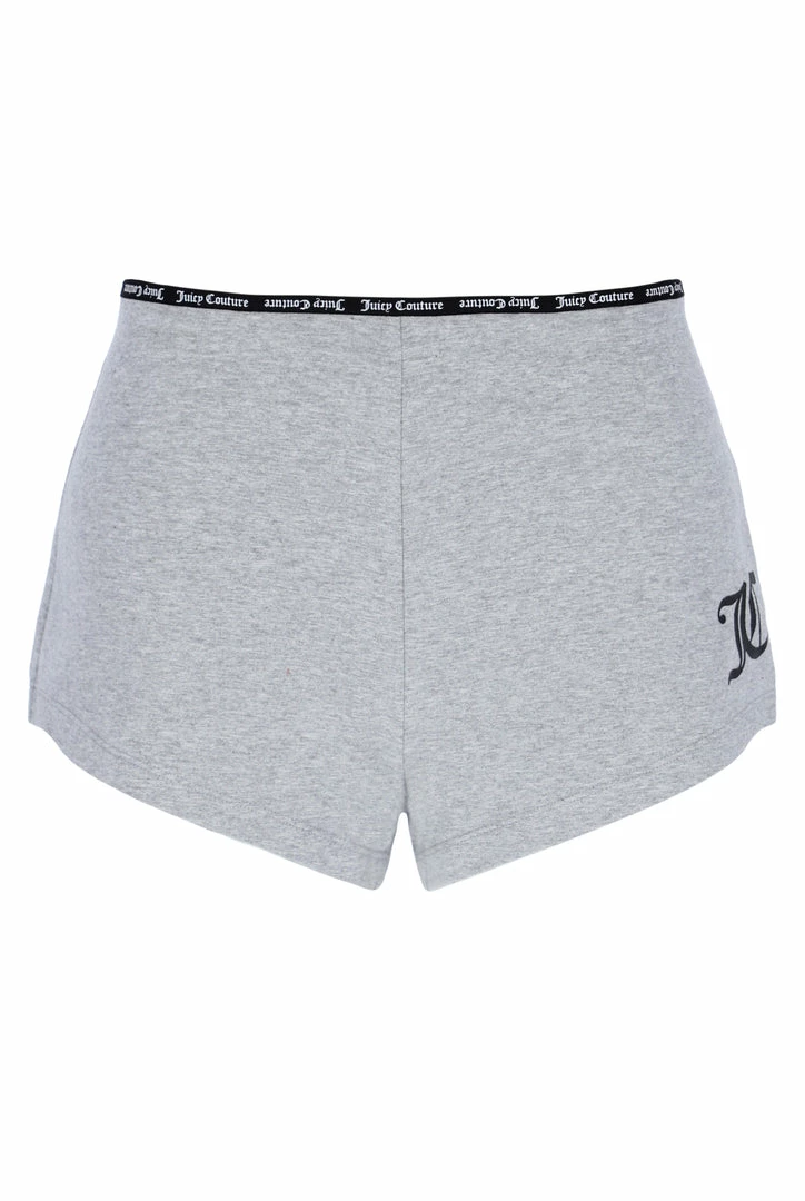 JUICY COUTURE SILVER ELASTIC TRIM SHORTS