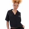 JUICY COUTURE BLACK SATIN SCRIPT SHORT SLEEVE PYJAMA SHIRT