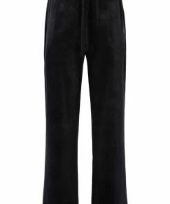 JUICY COUTURE BLACK VELVET PYJAMA PANTS BOTTOMS