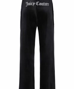 JUICY COUTURE BLACK VELVET PYJAMA PANTS BOTTOMS