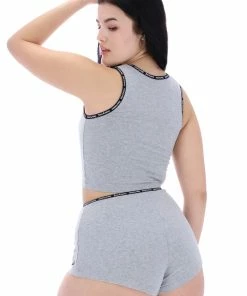 JUICY COUTURE SILVER ELASTIC TRIM SHORTS