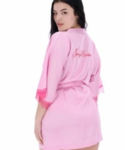 JUICY COUTURE PINK PETAL SATIN LACE KIMONO LINGERIE & NIGHTWEAR