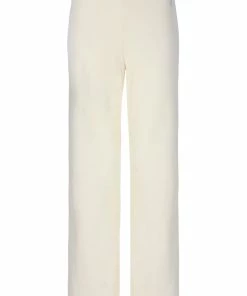 JUICY COUTURE CREAM RIB VELOUR WIDE LEG BOTTOMS