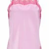 JUICY COUTURE TOPS PINK PETAL SATIN LACE CAMI