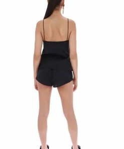 JUICY COUTURE BLACK SATIN DIAMANTE CAMI
