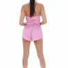 JUICY COUTURE ORCHID PINK DIAMANTE SATIN DIAMANTE PYJAMA SHORTS