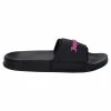 JUICY COUTURE BLACK EMBOSSED LOGO SLIDERS