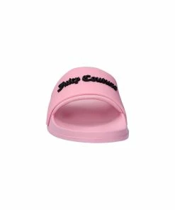 JUICY COUTURE ALMOND BLOSSOM EMBOSSED LOGO SLIDERS