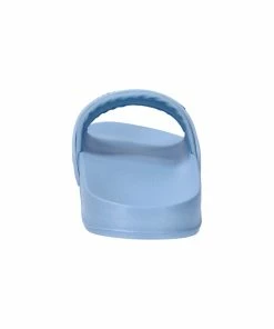 JUICY COUTURE POWDER BLUE EMBOSSED LOGO SLIDERS