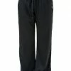 JUICY COUTURE BLACK SATIN PYJAMA TROUSERS BOTTOMS