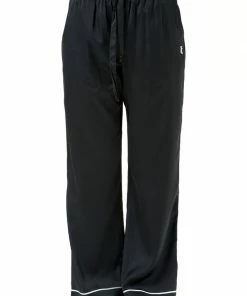 JUICY COUTURE BLACK SATIN PYJAMA TROUSERS BOTTOMS