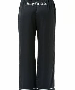 JUICY COUTURE BLACK SATIN PYJAMA TROUSERS BOTTOMS