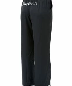 JUICY COUTURE BLACK SATIN PYJAMA TROUSERS BOTTOMS