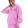 JUICY COUTURE TRACKSUITS ORCHID PINK FLAME GRAPHIC BOYFRIEND HOODIE