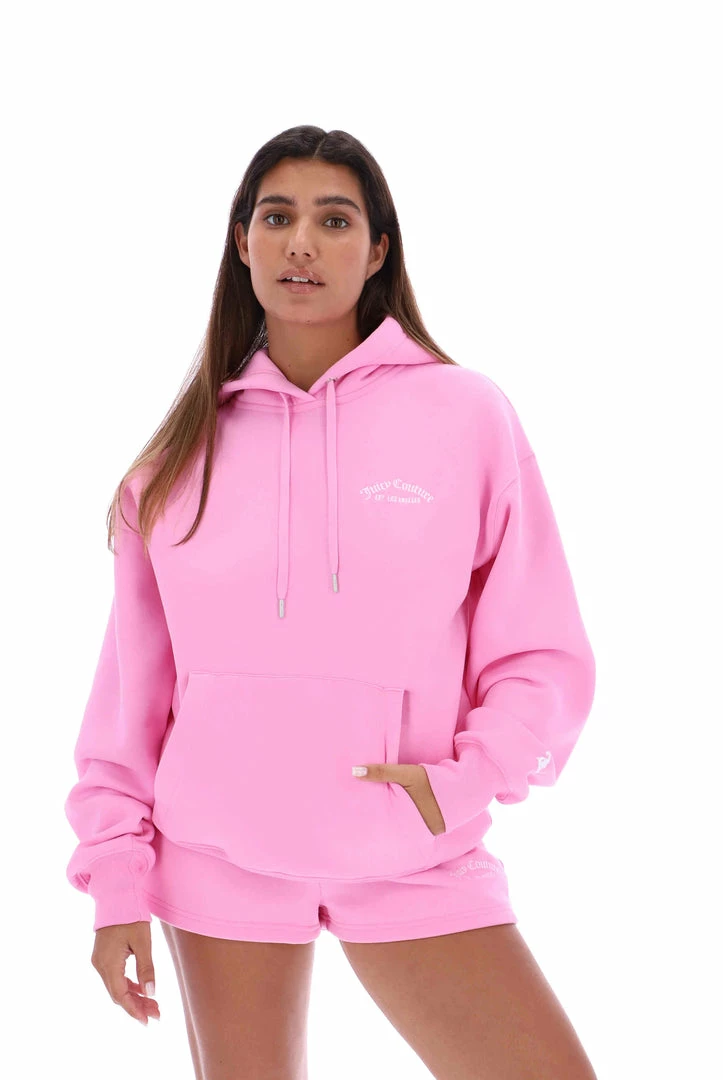 JUICY COUTURE NEW IN SACHET PINK RECYCLED FLEECE SHORT