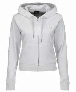 JUICY COUTURE GREY CLASSIC VELOUR ROBERTSON HOODIE TRACKSUITS