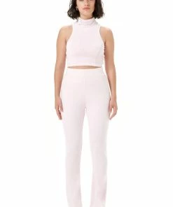 JUICY COUTURE TOPS ALMOND BLOSSOM RACER VELOUR DIAMANTE CROP