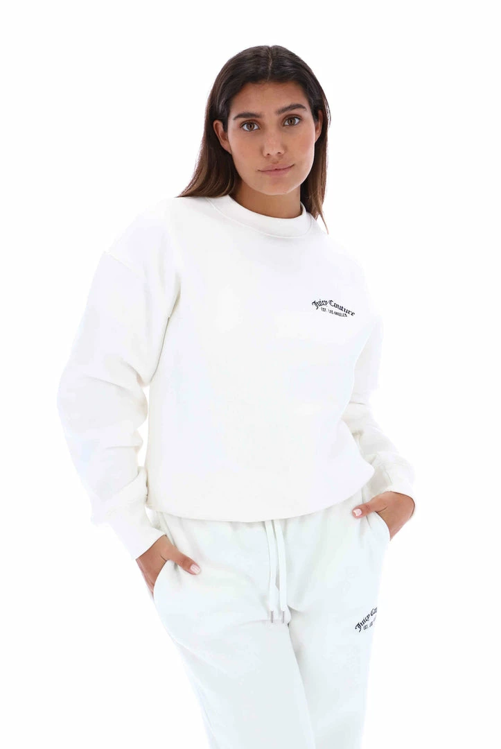 JUICY COUTURE SUGAR SWIZZLE RECYCLED FLEECE SWEATSHIRT NEW IN