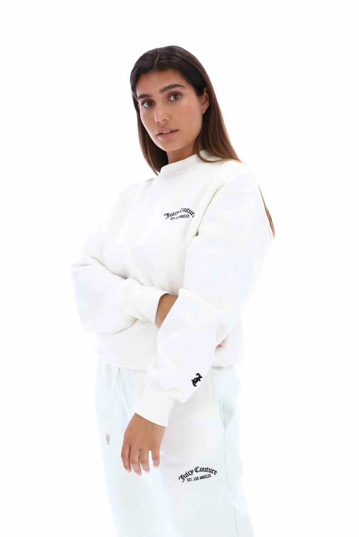 JUICY COUTURE SUGAR SWIZZLE RECYCLED FLEECE SWEATSHIRT NEW IN