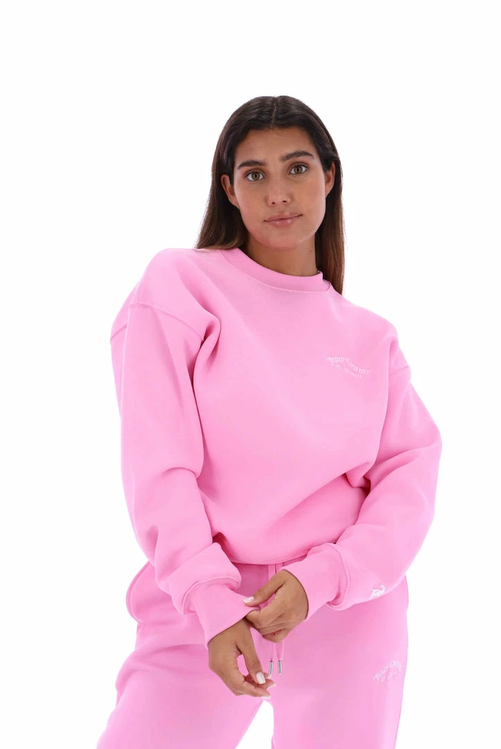 JUICY COUTURE SACHET PINK RECYCLED FLEECE CUFFED JOGGER NEW IN
