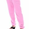 JUICY COUTURE SACHET PINK RECYCLED FLEECE CUFFED JOGGER NEW IN
