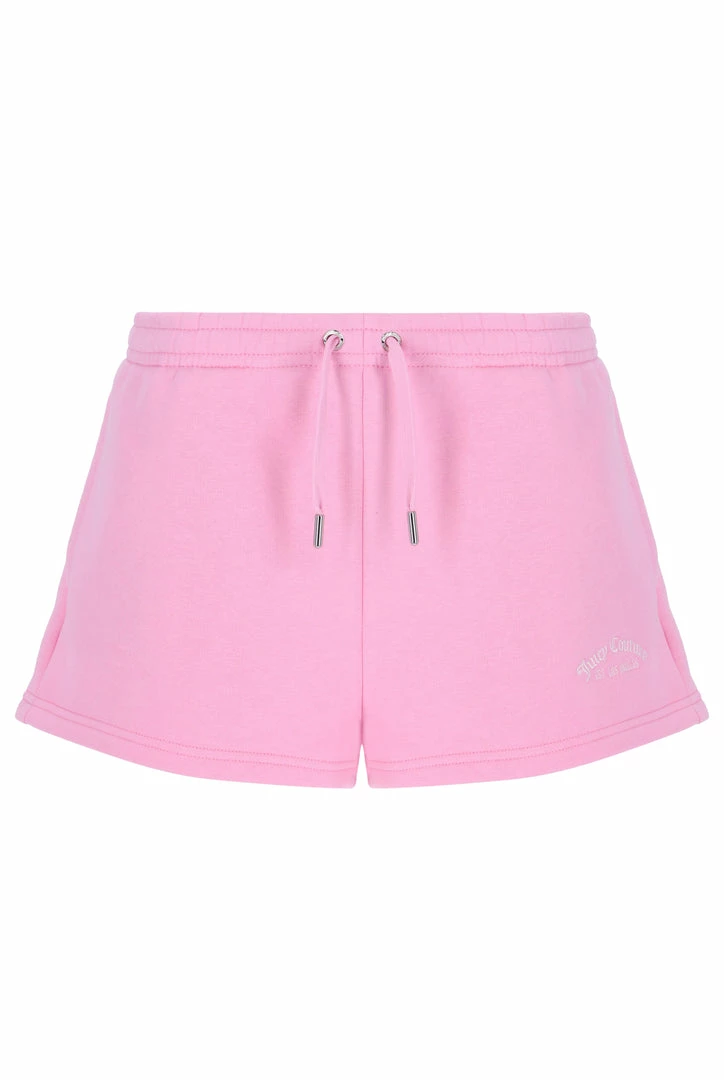 JUICY COUTURE NEW IN SACHET PINK RECYCLED FLEECE SHORT