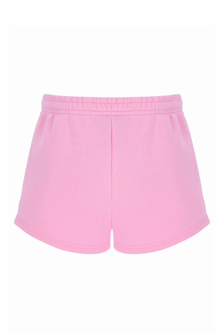 JUICY COUTURE NEW IN SACHET PINK RECYCLED FLEECE SHORT