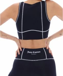 JUICY COUTURE SPRING SUMMER'22 COLLECTION BLACK INTERLOCK SPORT LEGGING