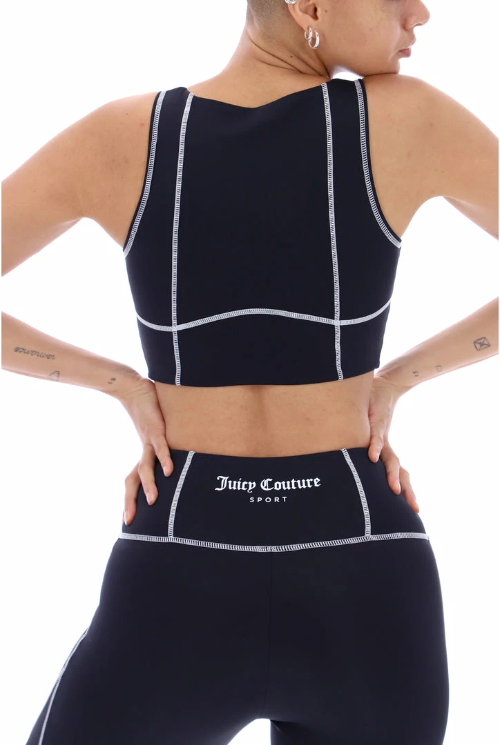 JUICY COUTURE SPRING SUMMER '22 COLLECTION BLACK INTERLOCK SPORT LEGGING