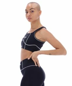 JUICY COUTURE BLACK INTERLOCK SPORT BRALETTE