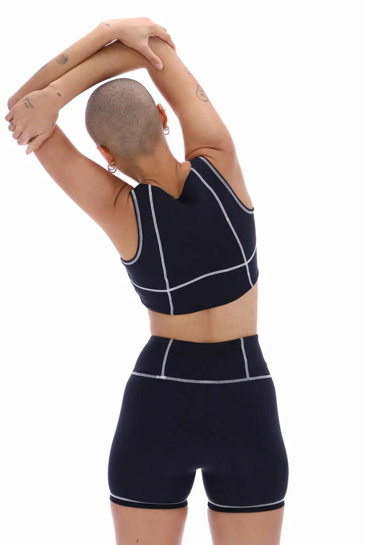 JUICY COUTURE BLACK INTERLOCK SPORT BRALETTE