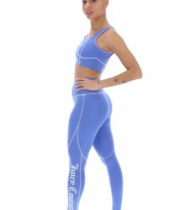 JUICY COUTURE SPRING SUMMER '22 COLLECTION BAJA BLUE INTERLOCK SPORT LEGGING