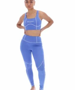 JUICY COUTURE SPRING SUMMER '22 COLLECTION BAJA BLUE INTERLOCK SPORT LEGGING