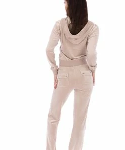 JUICY COUTURE TRACKSUITS WARM TAUPE CLASSIC VELOUR DEL RAY POCKETED BOTTOMS