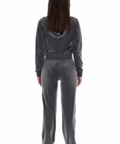 JUICY COUTURE TOP HAT CLASSIC VELOUR DEL RAY BOTTOMS TRACKSUITS