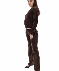 JUICY COUTURE TRACKSUITS JAVA CLASSIC VELOUR DEL RAY POCKETED BOTTOMS