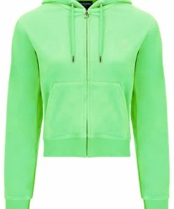JUICY COUTURE SUMMER GREEN CLASSIC VELOUR ROBERTSON HOODIE