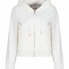 JUICY COUTURE SPRING SUMMER '22 COLLECTION CREAM CLASSIC VELOUR ROBERTSON HOODIE