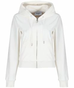 JUICY COUTURE SPRING SUMMER '22 COLLECTION CREAM CLASSIC VELOUR ROBERTSON HOODIE
