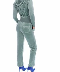 JUICY COUTURE CHINOIS GREEN CLASSIC VELOUR DEL RAY POCKETED BOTTOMS