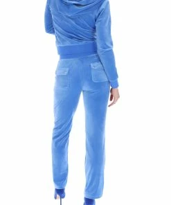 JUICY COUTURE SPRING SUMMER'22 COLLECTION REGATTA CLASSIC VELOUR DEL RAY POCKETED BOTTOMS