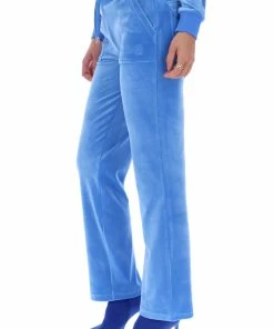 JUICY COUTURE SPRING SUMMER'22 COLLECTION REGATTA CLASSIC VELOUR DEL RAY POCKETED BOTTOMS