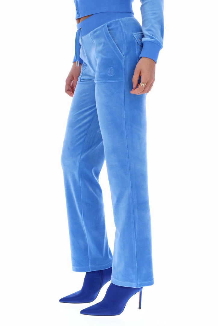 JUICY COUTURE SPRING SUMMER '22 COLLECTION REGATTA CLASSIC VELOUR DEL RAY POCKETED BOTTOMS