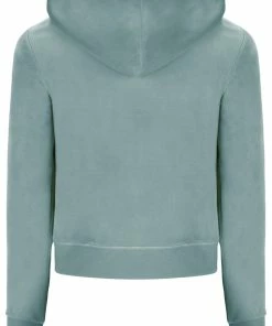 JUICY COUTURE TRACKSUITS CHINOIS GREEN CLASSIC VELOUR ROBERTSON HOODIE